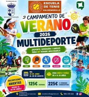 Verano activo en Valdemorillo: Campamento Multideporte y Campus Intensivo de Tenis del 29 de junio al 28 de agosto