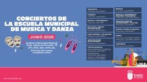 Conciertos de fin de curso de la Escuela de Música y Danza en el Auditorio Municipal Raphael este junio