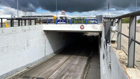 Obras urgentes en el paso inferior de la A-2 en Alcalá de Henares