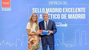 Atlético de Madrid recibe el sello de calidad "Madrid Excelente" por su impacto social y económico