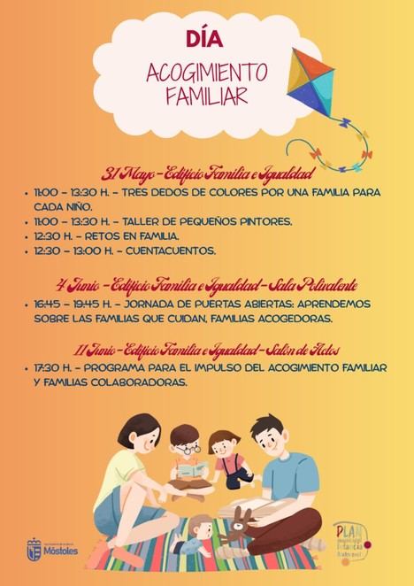 Móstoles conmemora el Día Mundial del Acogimiento Familiar con actividades gratuitas para toda la familia