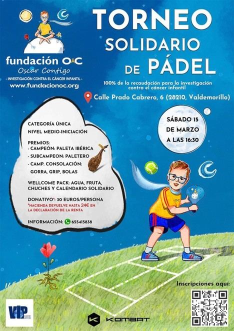 Torneo de Pádel Solidario este sábado para apoyar la investigación del cáncer infantil