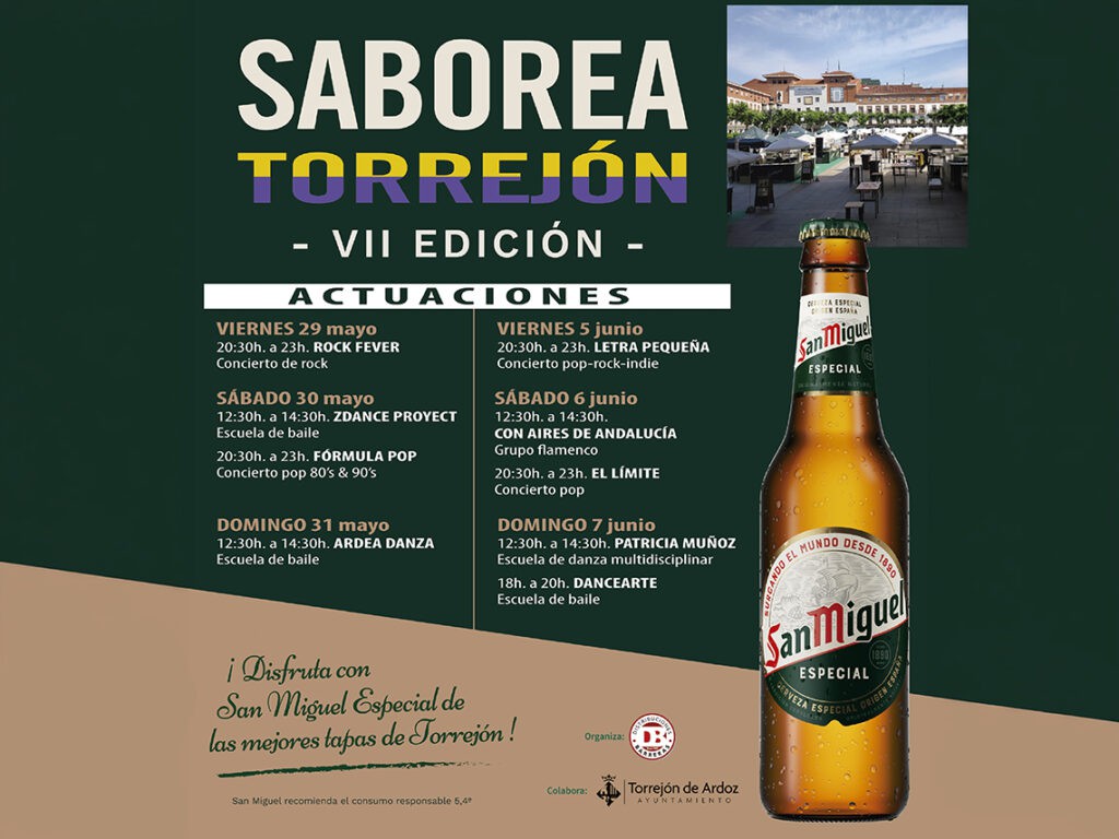 Torrejón de Ardoz celebra Saborea Torrejón: un festival de tapas y música en la Plaza Mayor